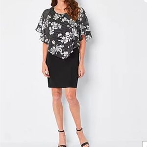 Alyx Sleeveless Floral Dot Popover Sheath Dress